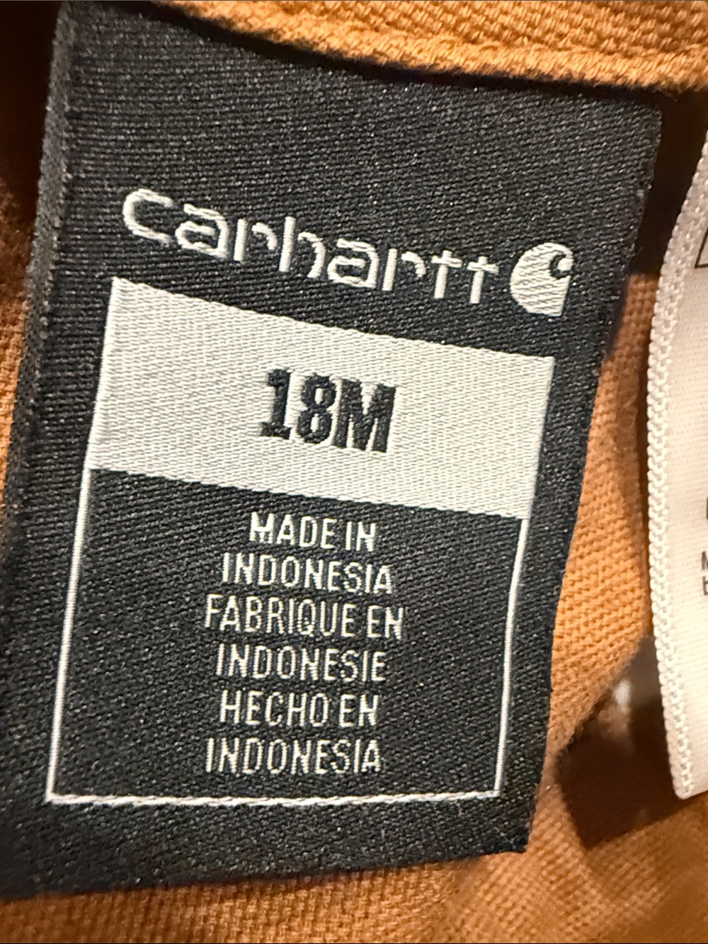 Carhartt girls overalls shorts size 18 months. - Picture 6 of 7